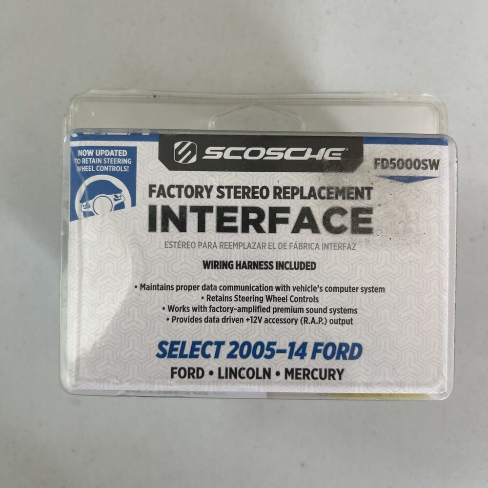 Scosche Interface Adapter 2005-2014 Ford Lincoln Mercury Wiring FD500SW NEW
